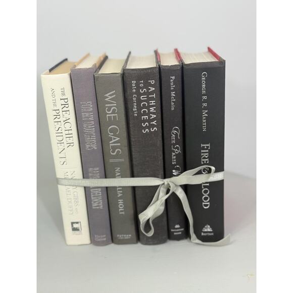 black book collection , black book stack, black and grey and white vintage books - Picture 2 of 10